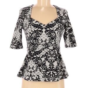 Anthro 9-H15 STCL short sleeve top peplum waist M